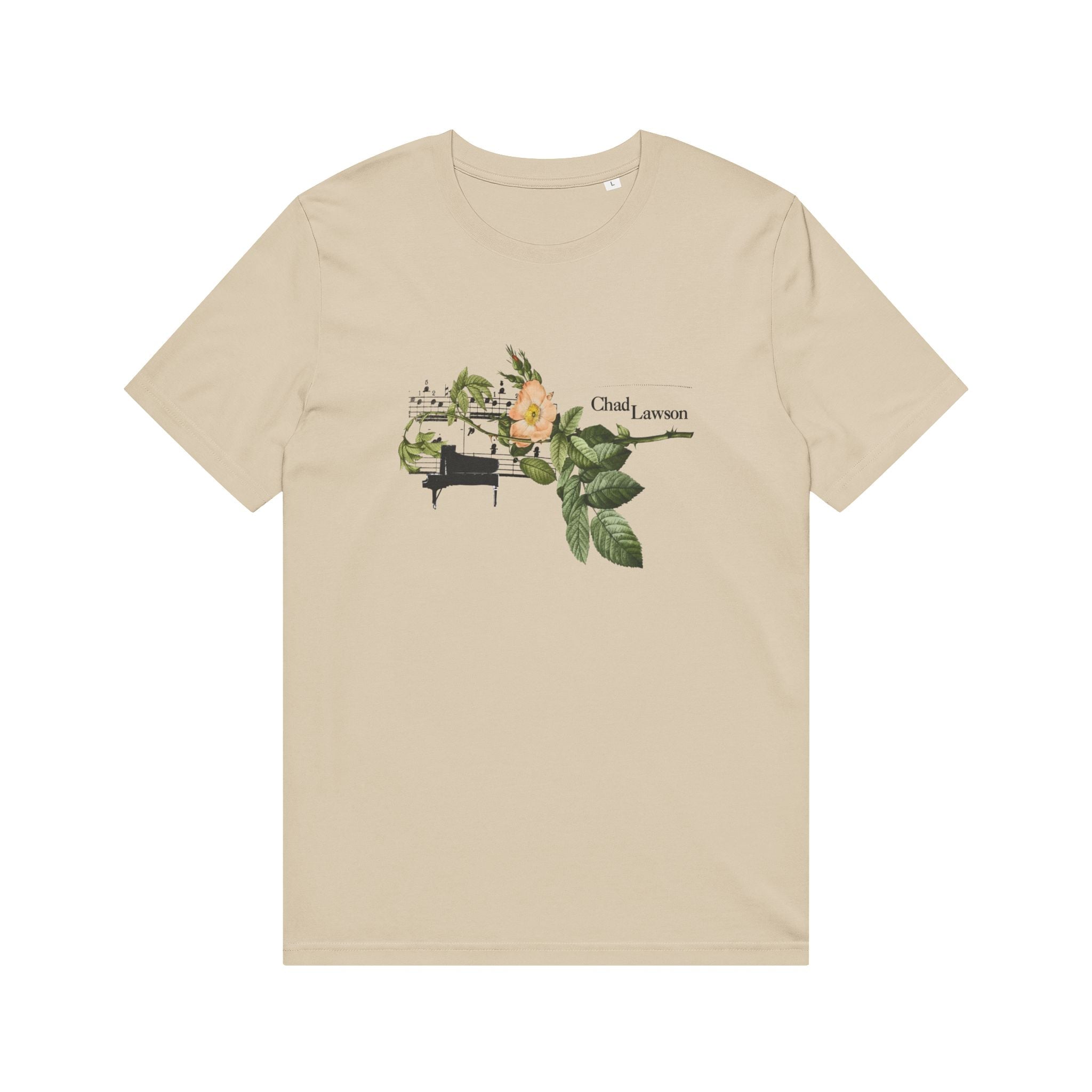 Floral Piano T-Shirt — 'Chad Lawson' Sheet Music Design