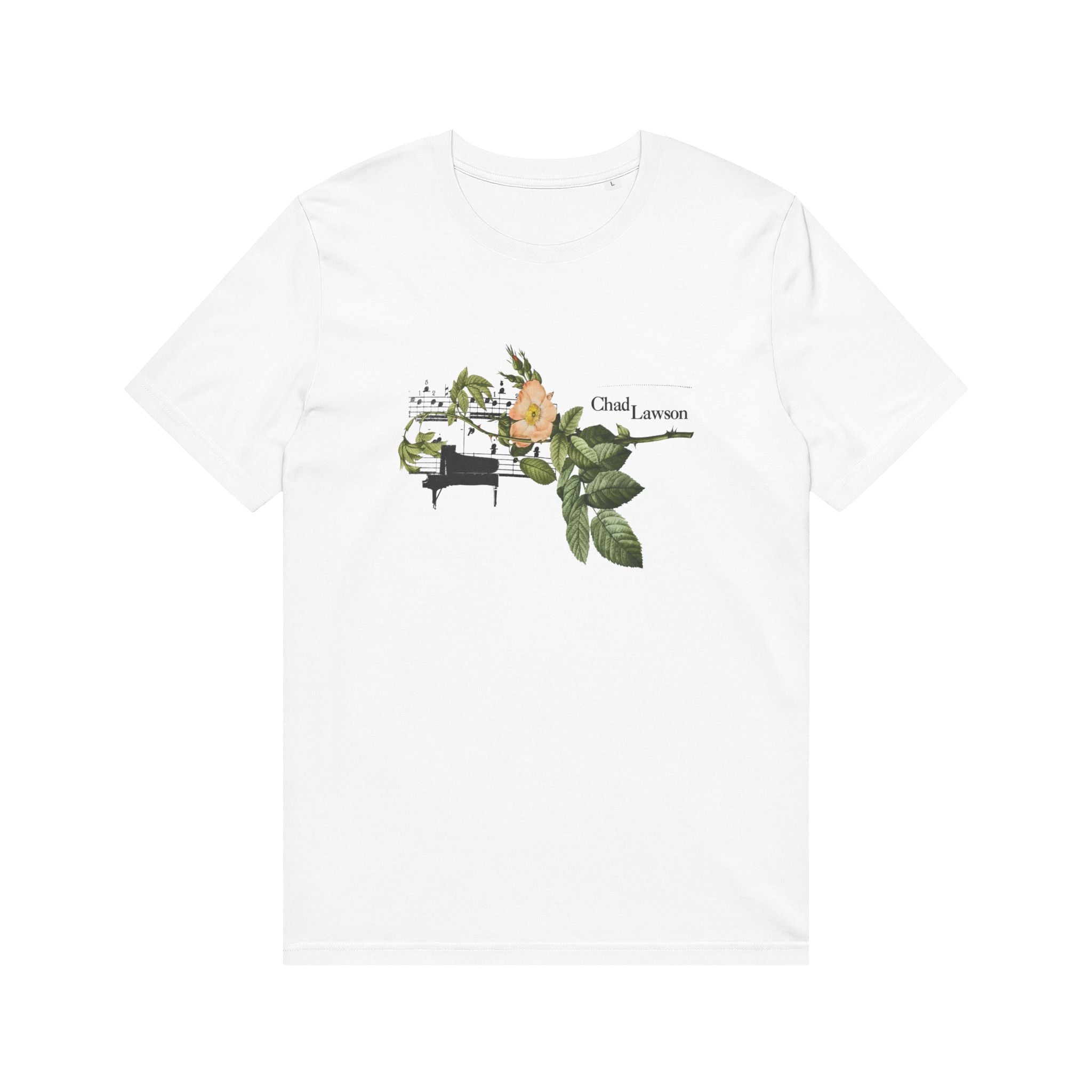 Floral Piano T-Shirt — 'Chad Lawson' Sheet Music Design