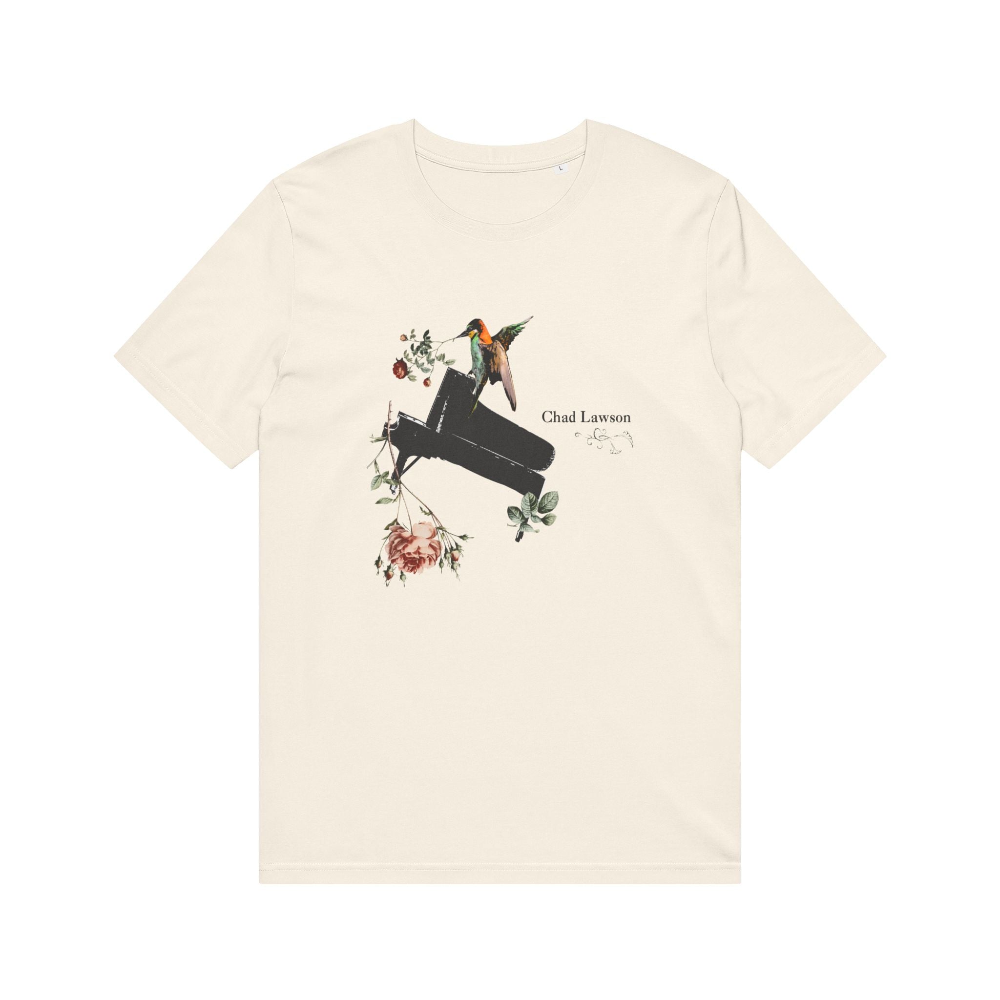 Floral Piano Sweatshirt T-Shirt — "Chad Lawson" Hummingbird Music Tee