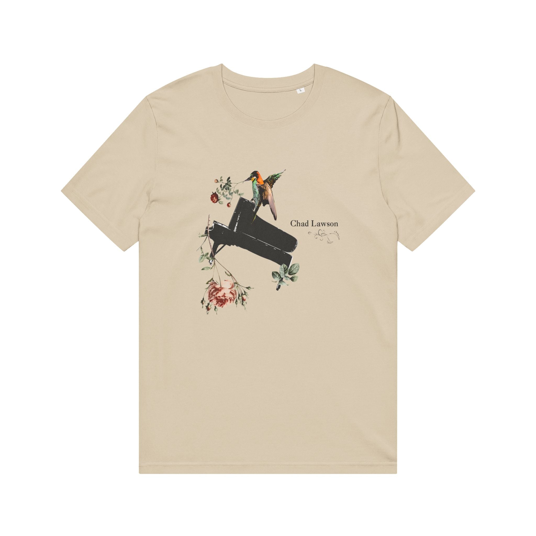 Floral Piano Sweatshirt T-Shirt — "Chad Lawson" Hummingbird Music Tee