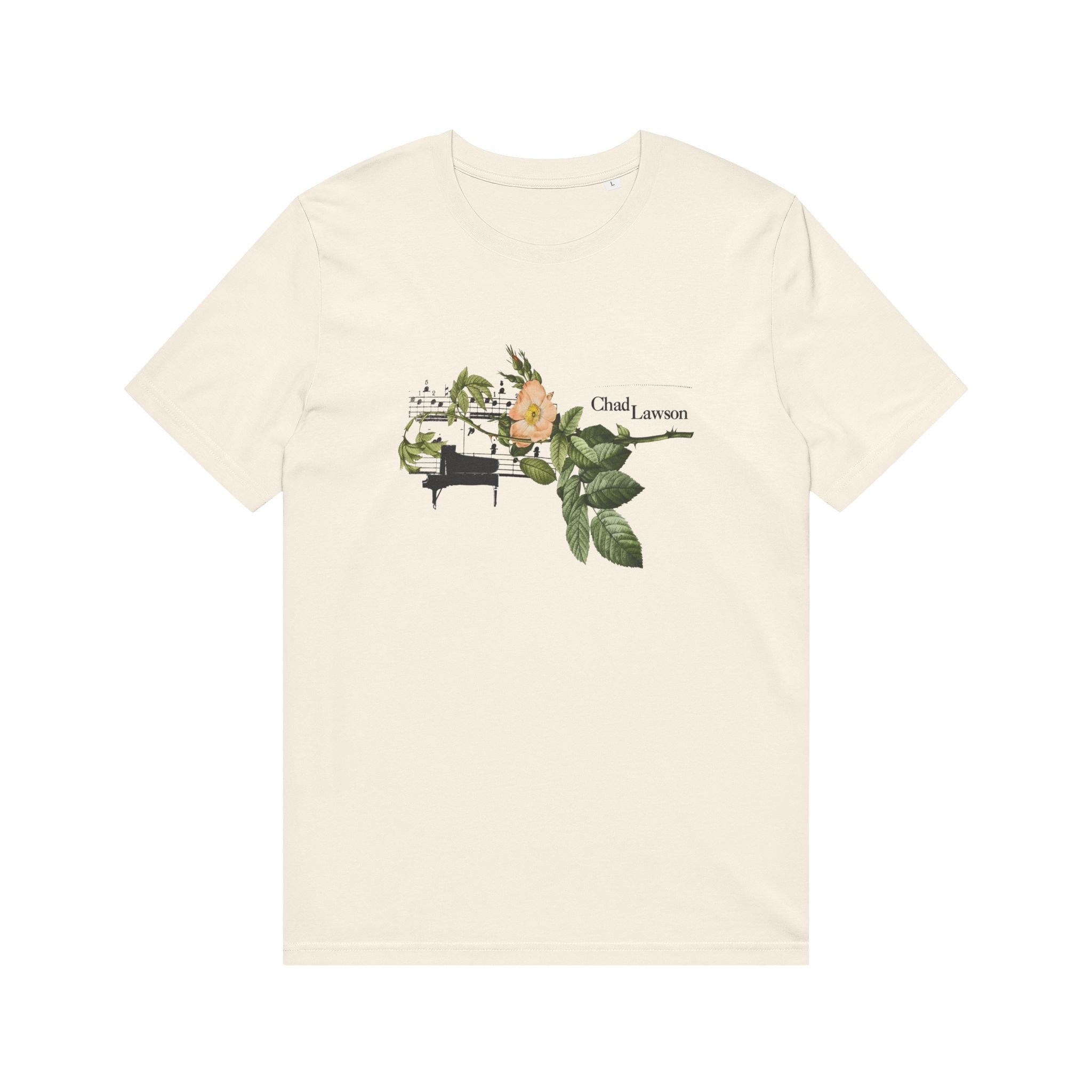Floral Piano T-Shirt — 'Chad Lawson' Sheet Music Design