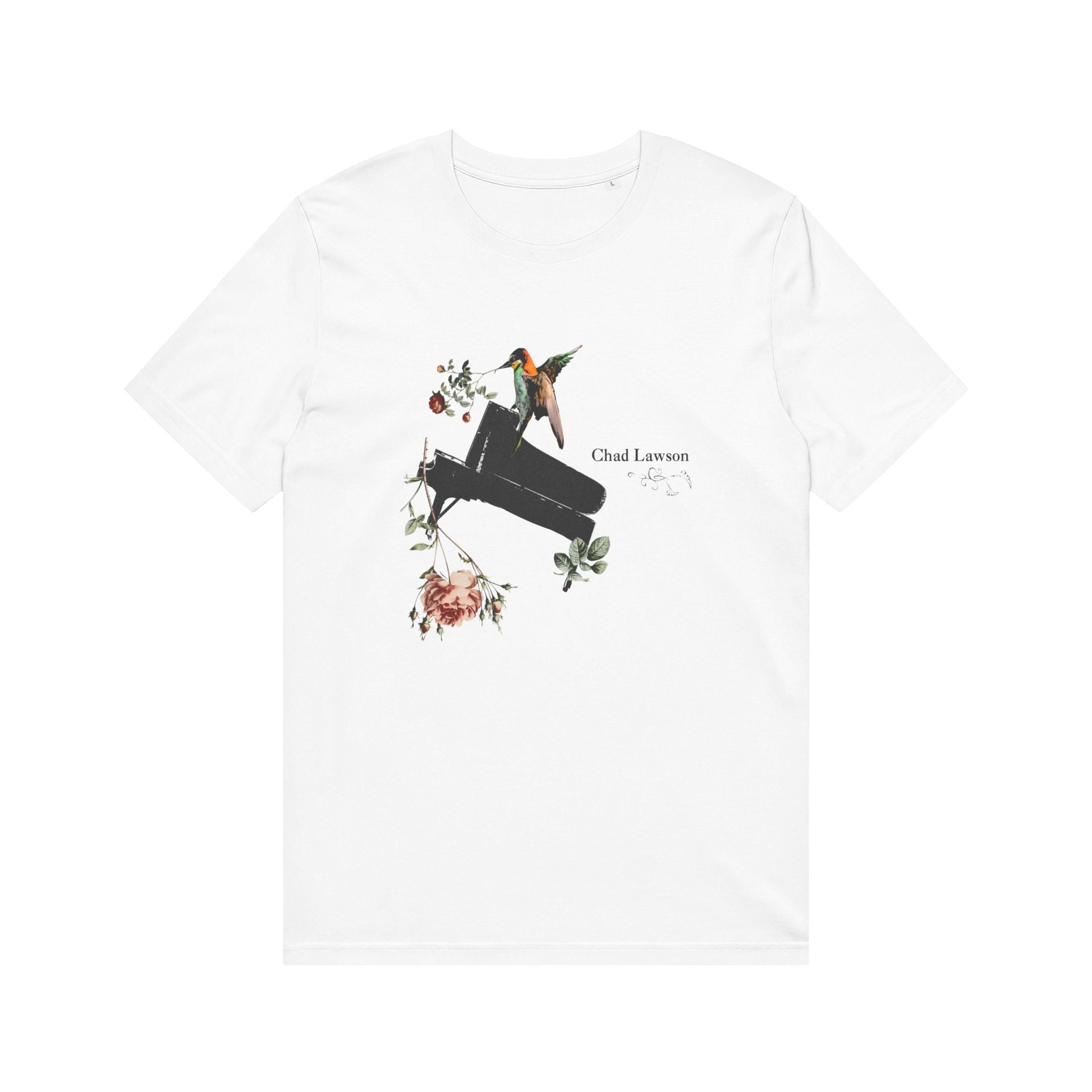 Floral Piano Sweatshirt T-Shirt — "Chad Lawson" Hummingbird Music Tee