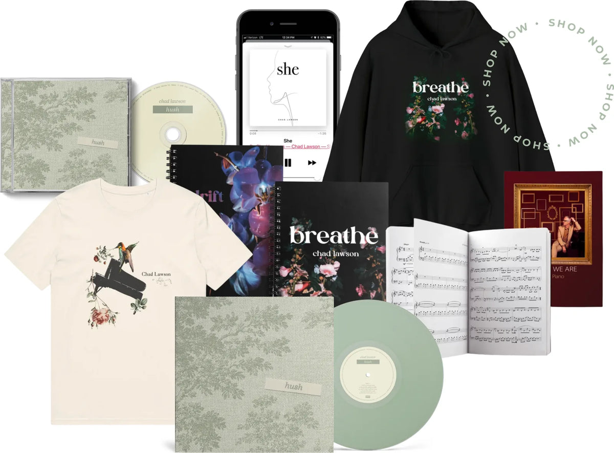 Chad Lawson songbooks, sheet music, apparel, vinyl and CDs
